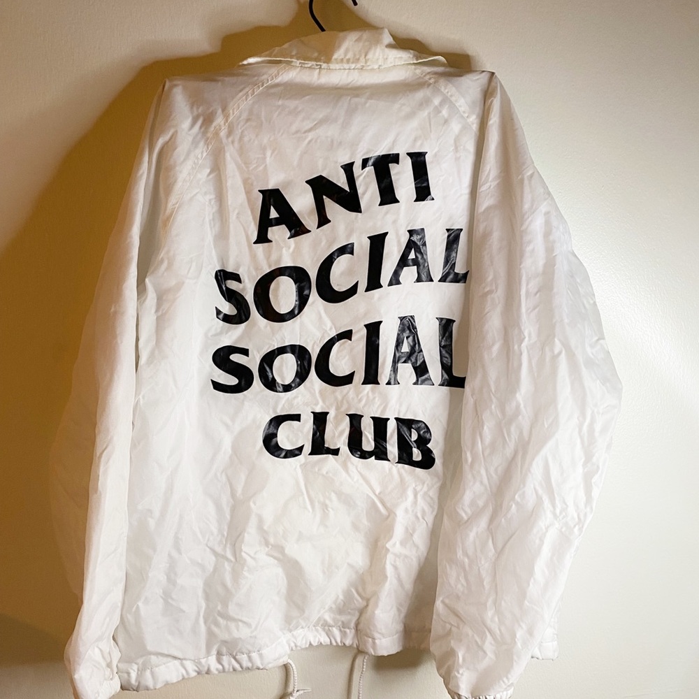 Anti Social Social Club White Rain Jacket